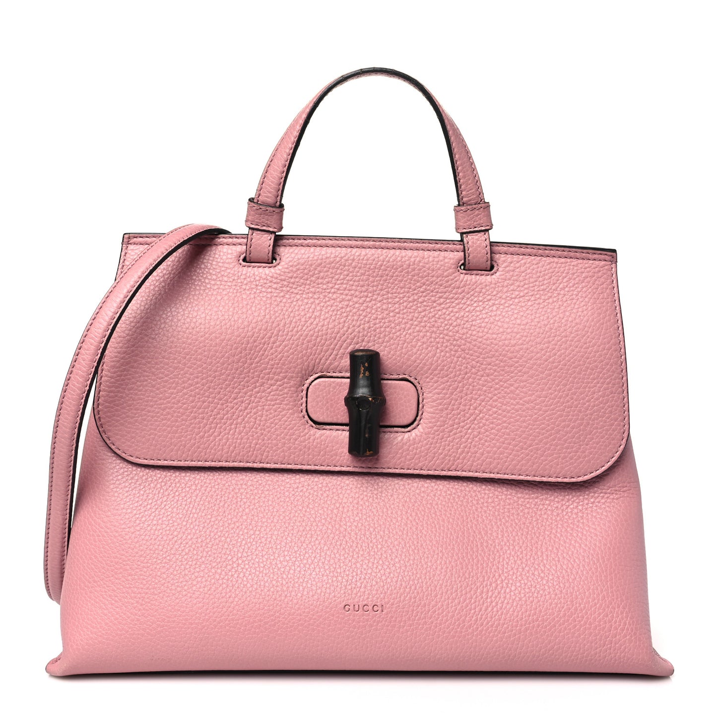 Cellarius Calfskin Medium Bamboo Daily Top Handle Bag Carmine Rose