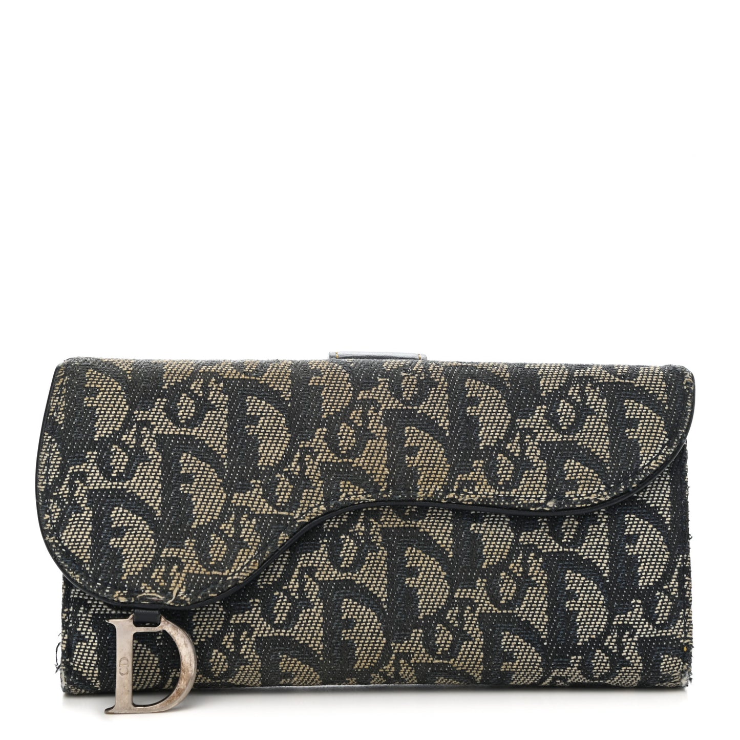 Monogram Saddle Wallet Navy