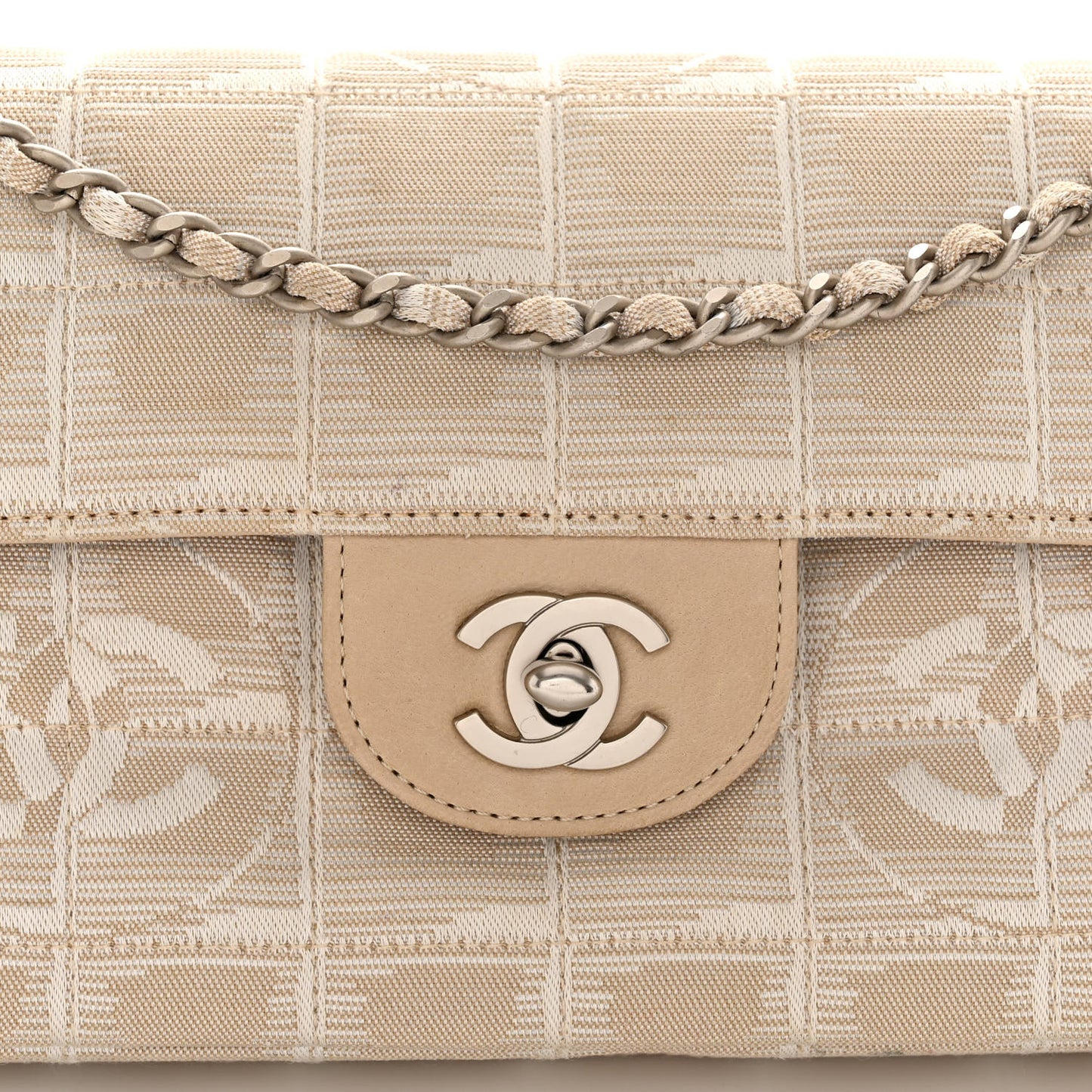Nylon Travel East West Flap Beige