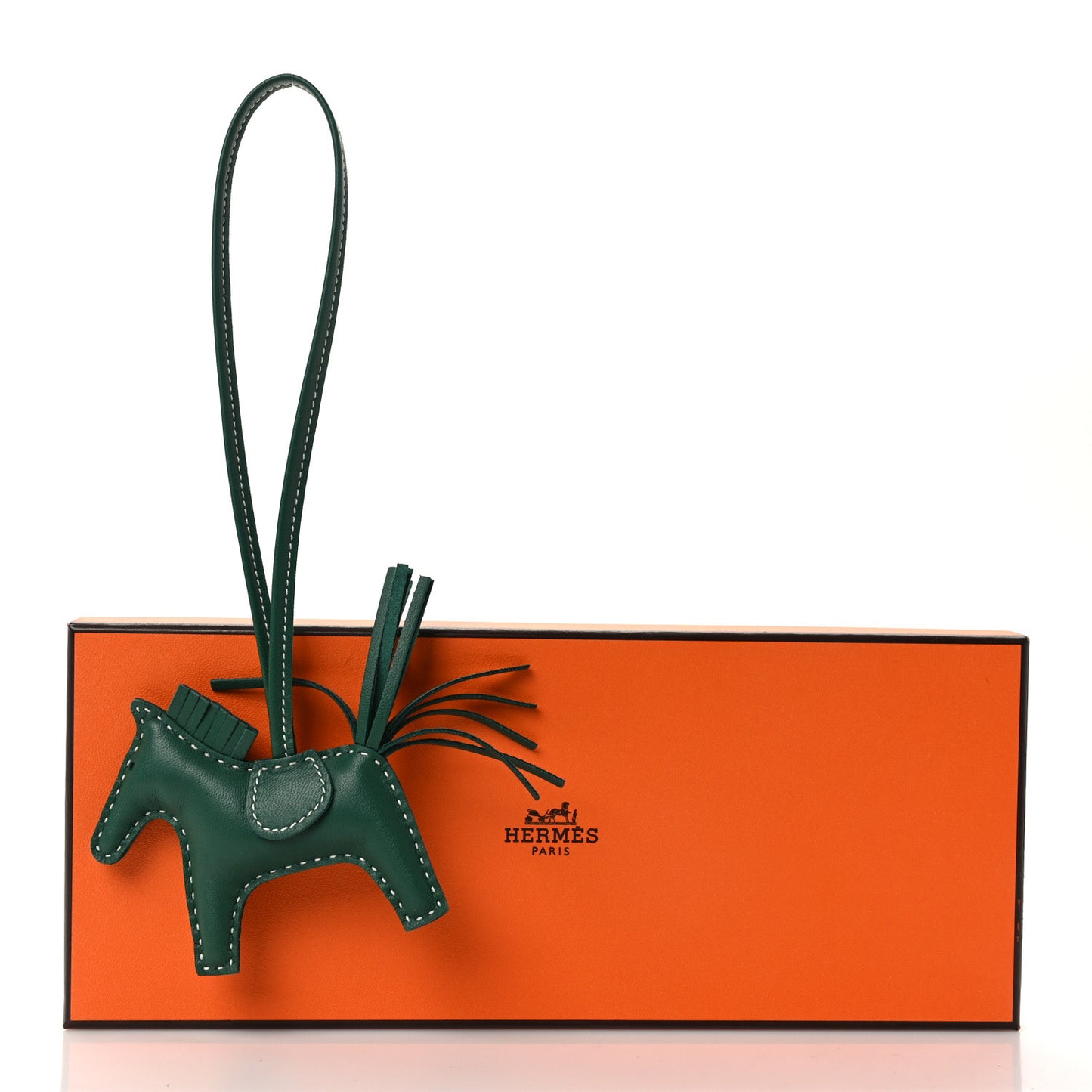Milo Lambskin Grigri Rodeo Horse Bag Charm PM Vert Moyen