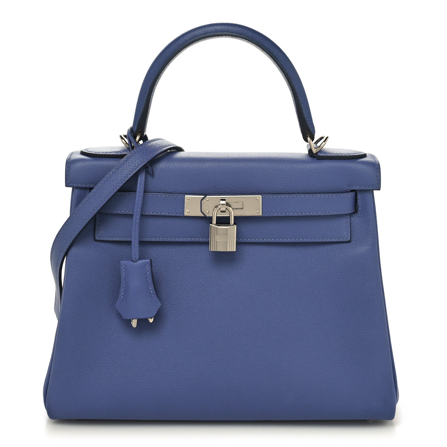 Hermes Evercolor Verso Kelly Retourne 28 Bleu Brighton Orange Poppy 1 of 15