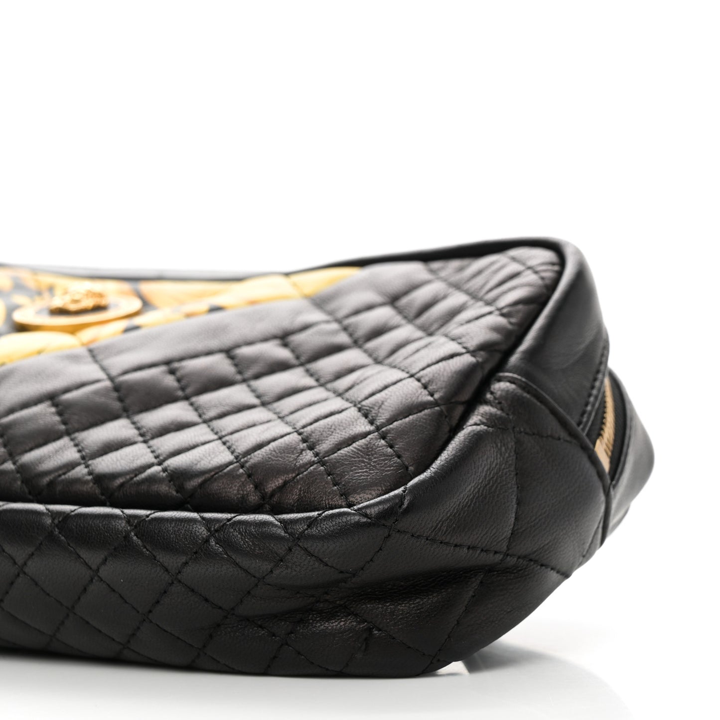 Nappa Barocco Printed Quilted Vanitas Medea Belt Bag Black