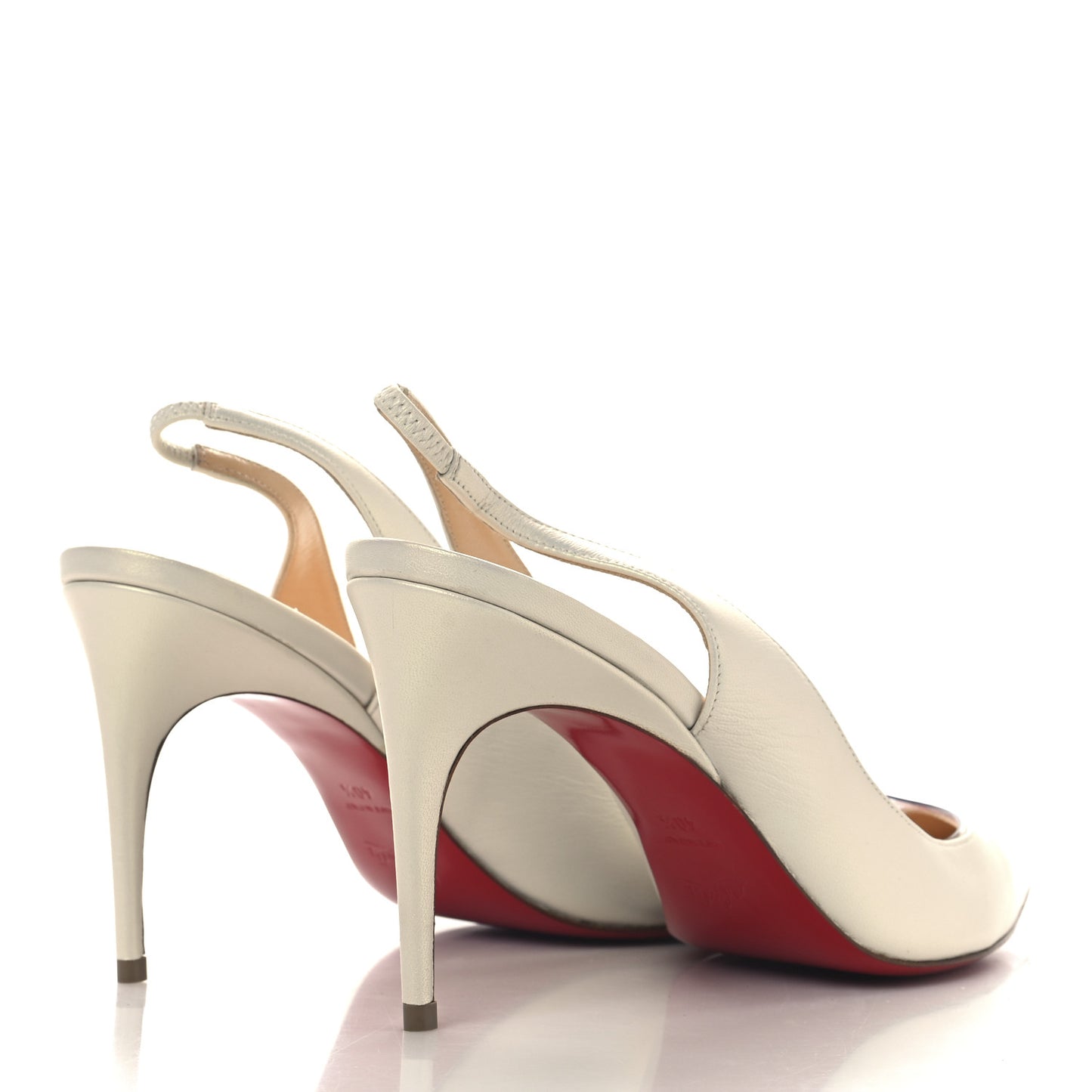 Nappa PVC V Sling 85 Pumps 40.5 White
