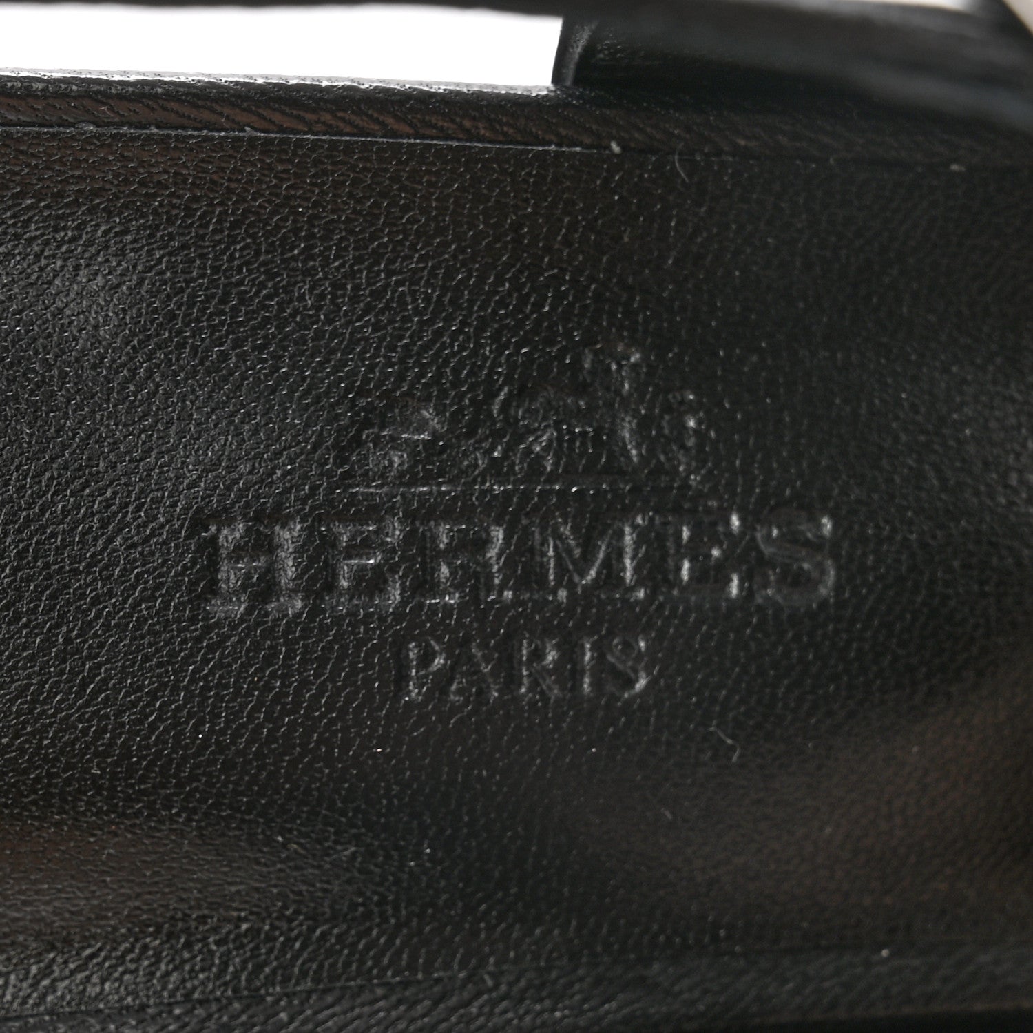 Hermes Goatskin Jackie 50 Pumps 36 Black 6 of 9
