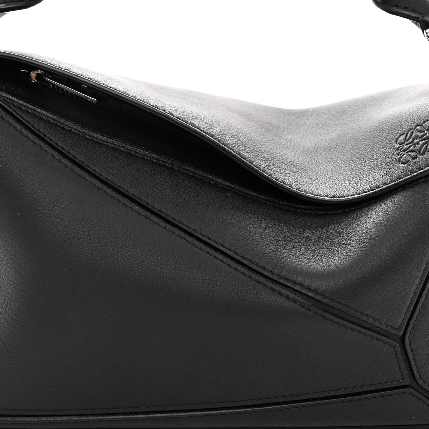 Calfskin Small Puzzle Bag Black