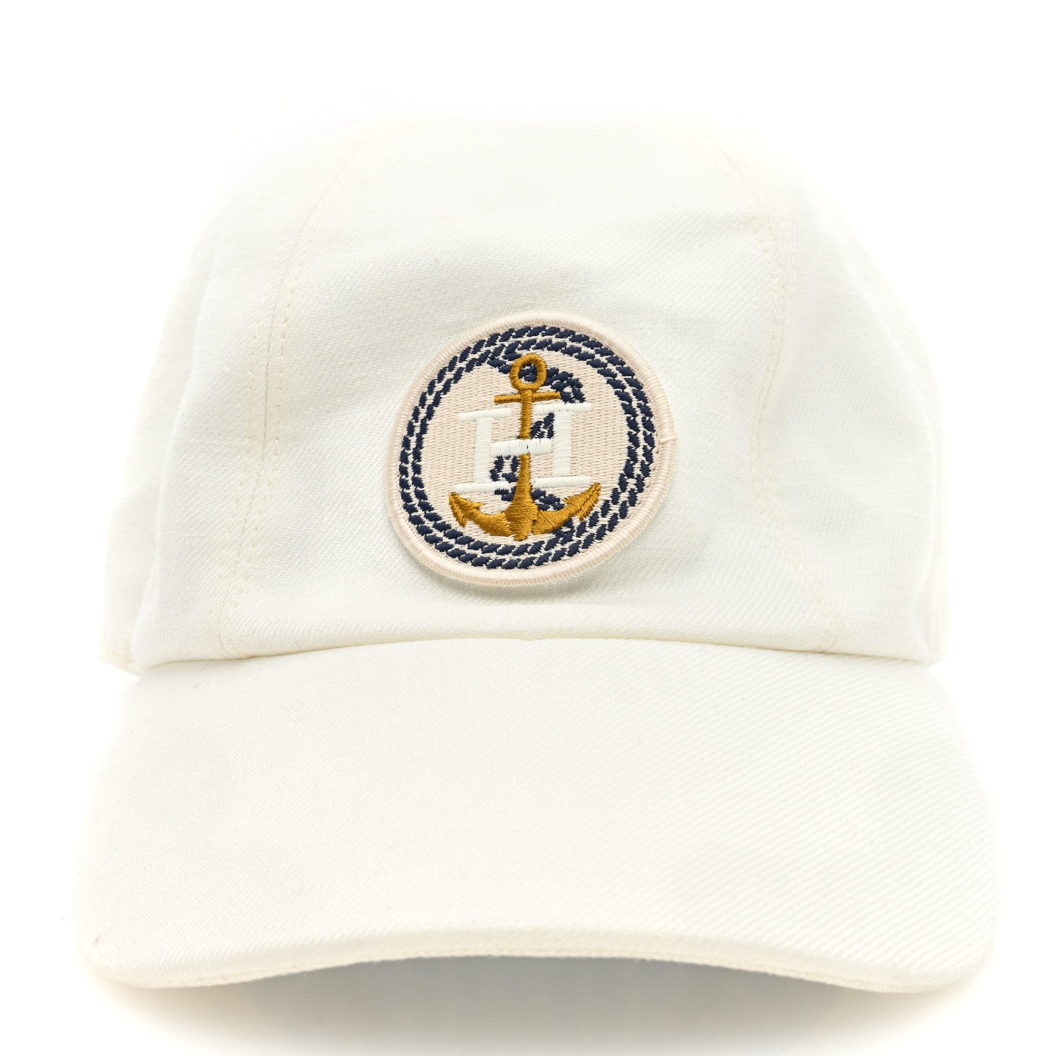 Hermes Linen Davis Ancre Cap 57 White 3 of 8
