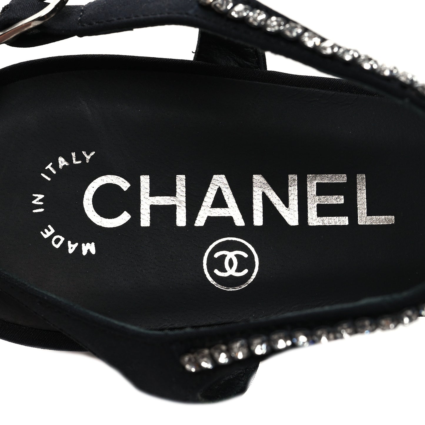 Crystal CC Sandals 37 Black