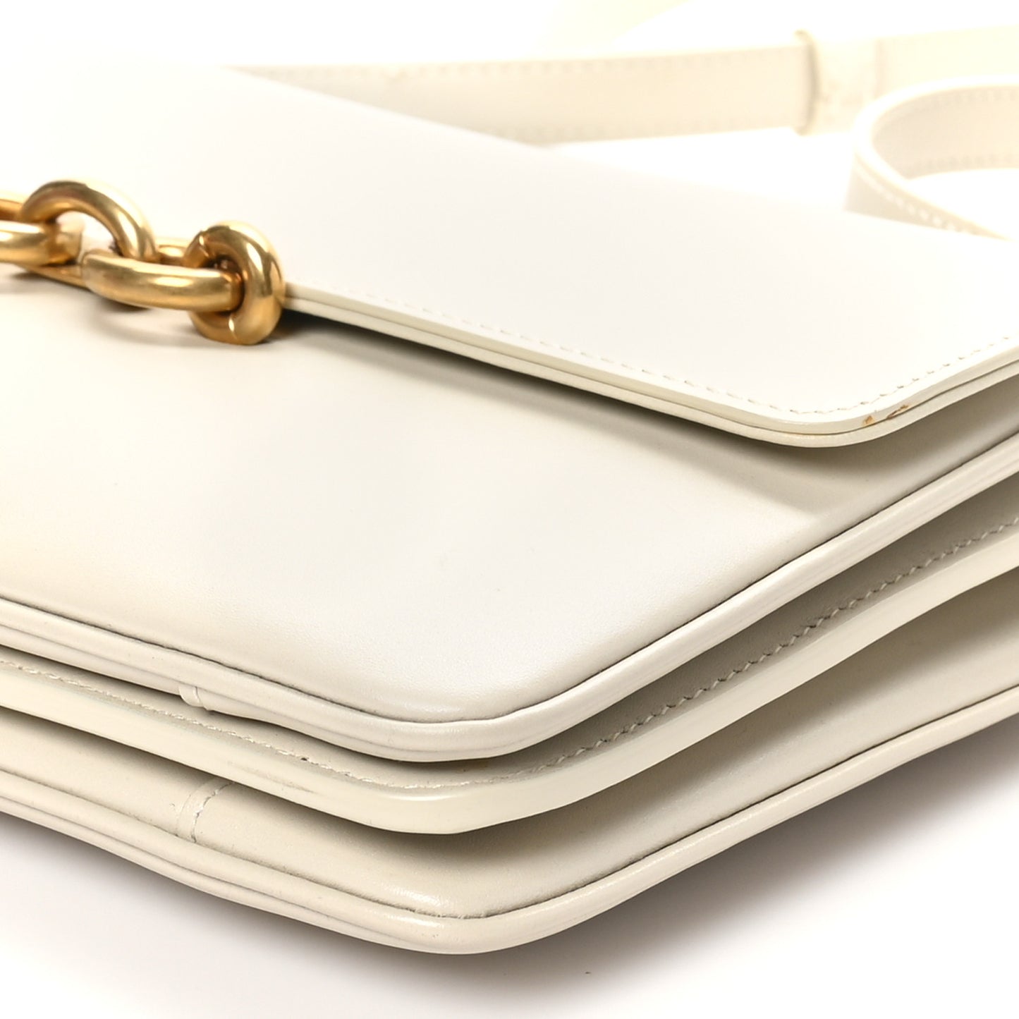 Smooth Calfskin Le Maillon Satchel Crema Soft