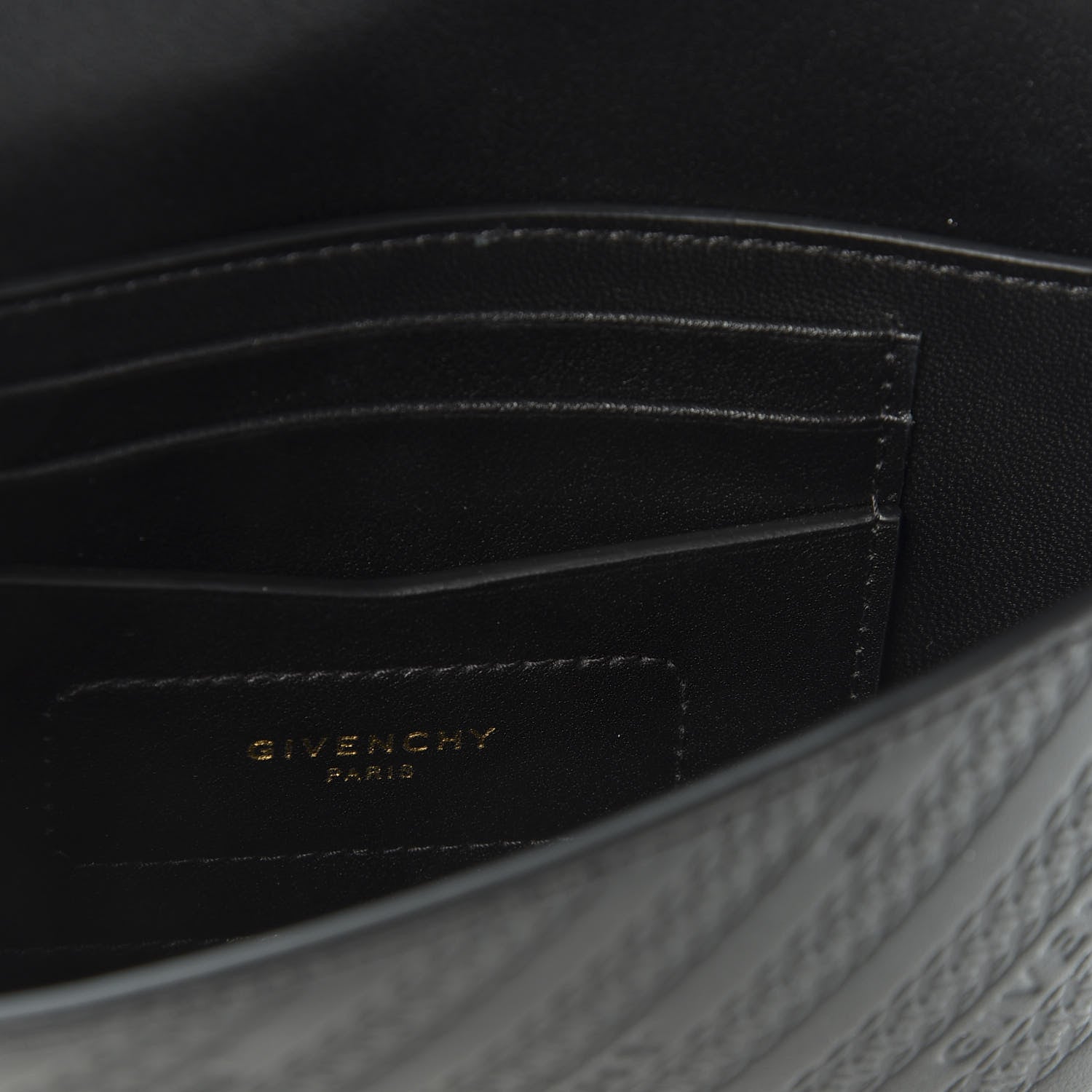 Givenchy Calfskin Chain Embossed Bond Pouch with Chain Black 7 of 8