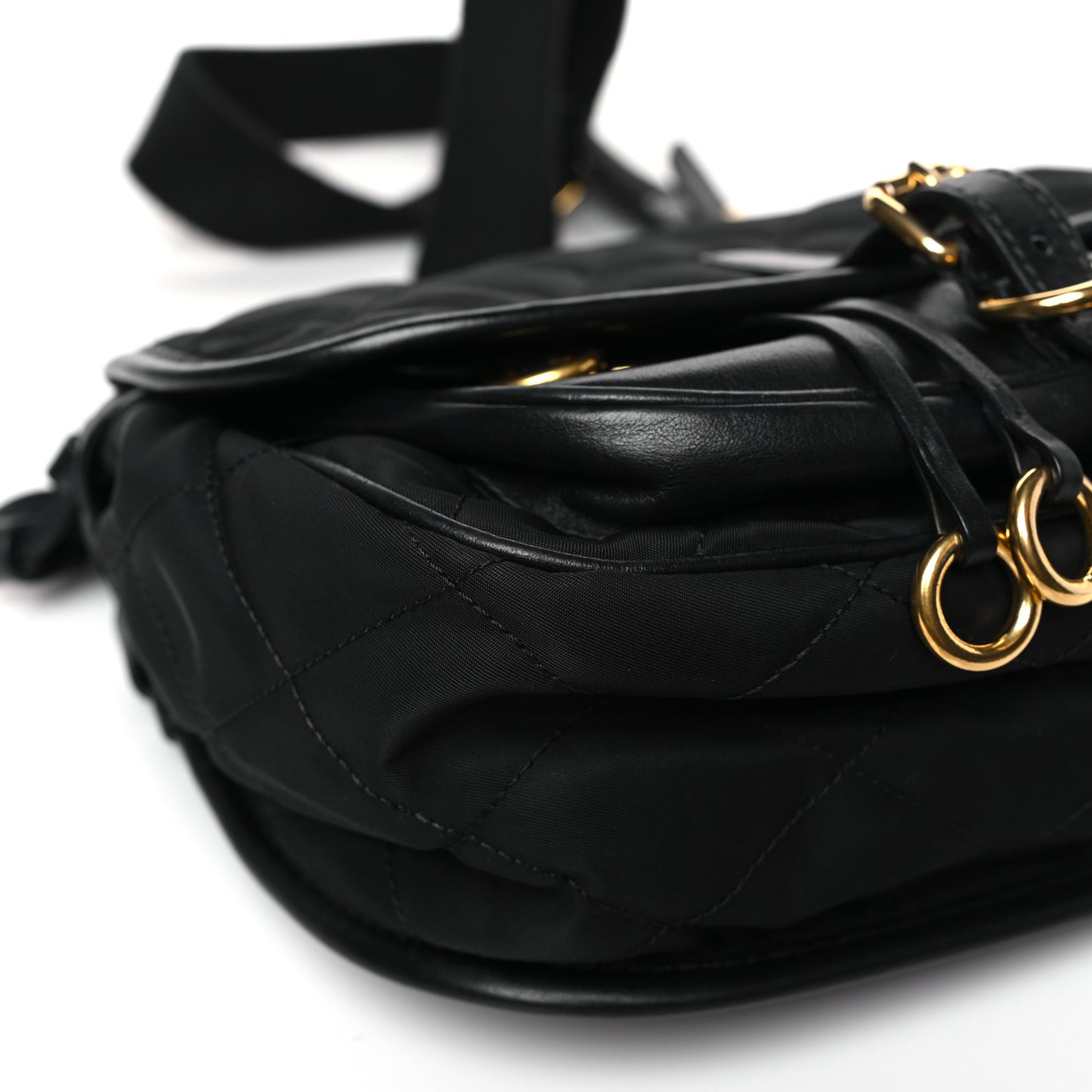 Nylon Calf Corsaire Bag Black