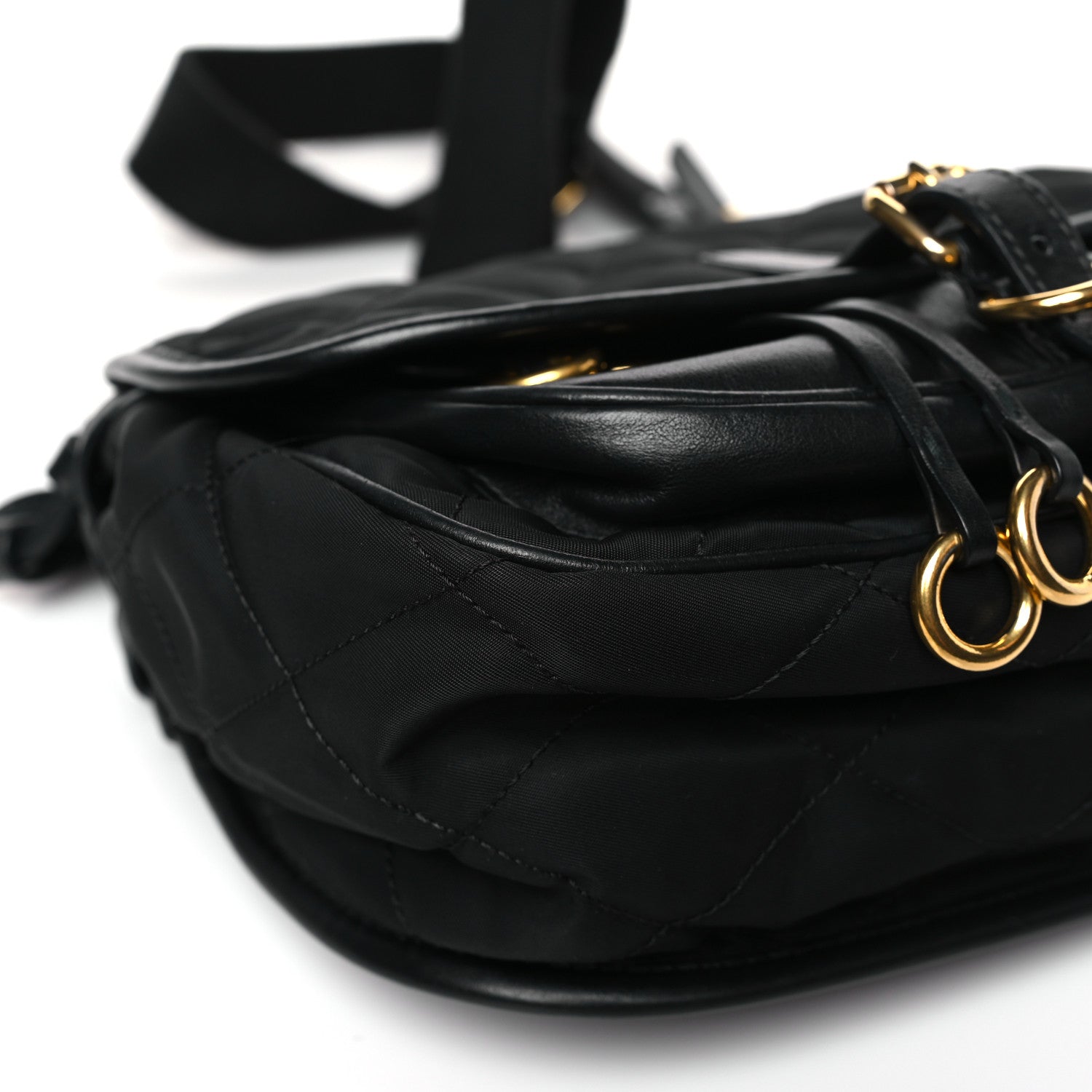 Prada Nylon Calf Corsaire Bag Black 7 of 8