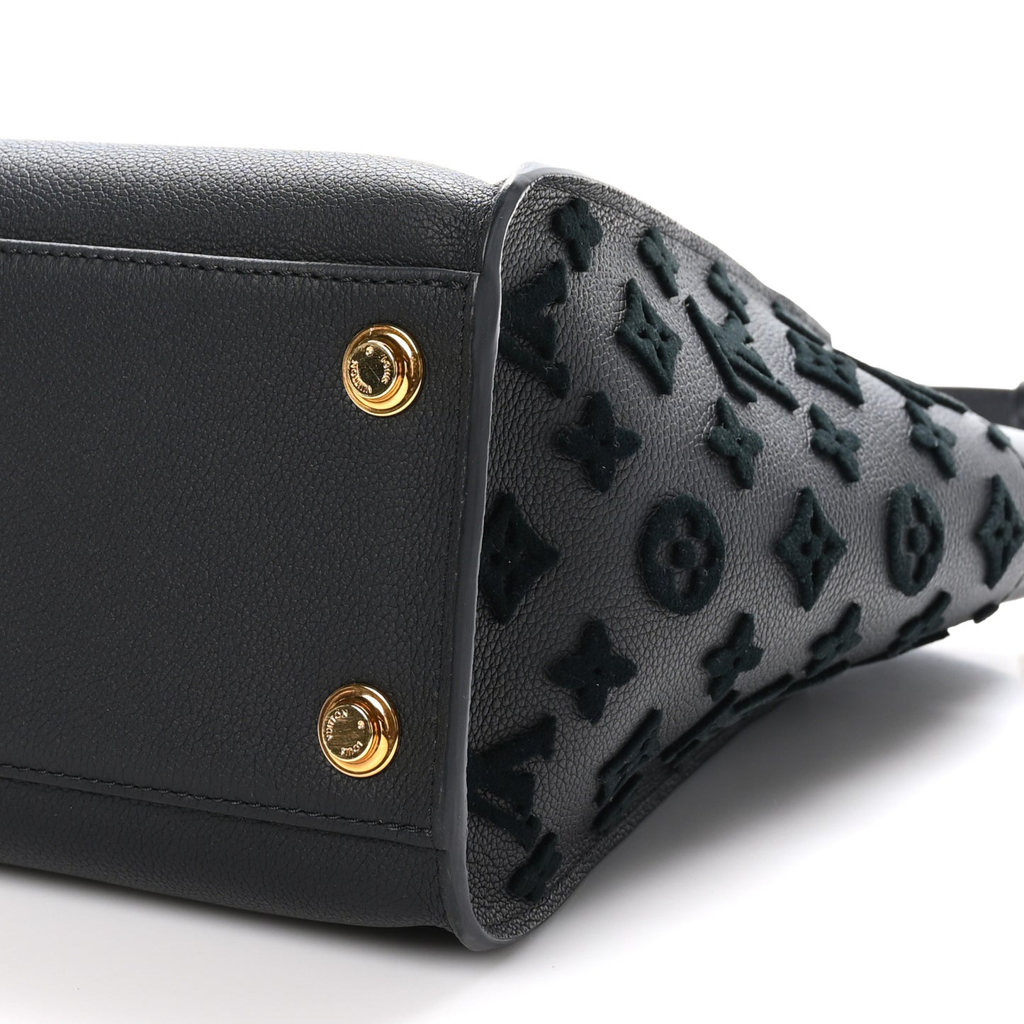Calfskin Monogram Tufting On My Side Black