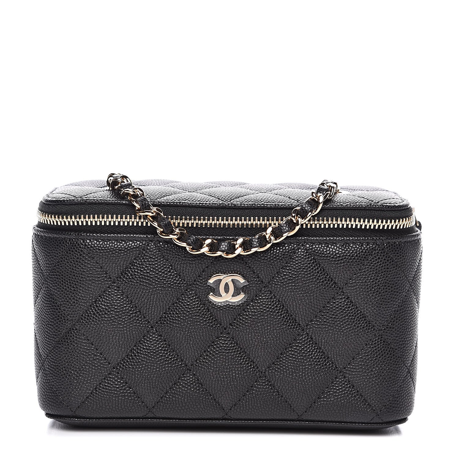 Chanel Caviar Quilted Small Vanity Case With Chain Black 1 of 10