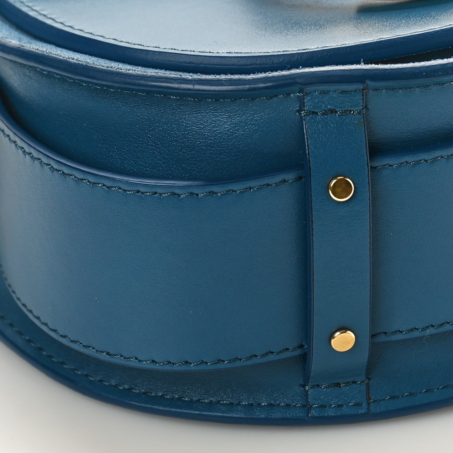 Calfskin Suede Small Tess Bag Vinyl Blue