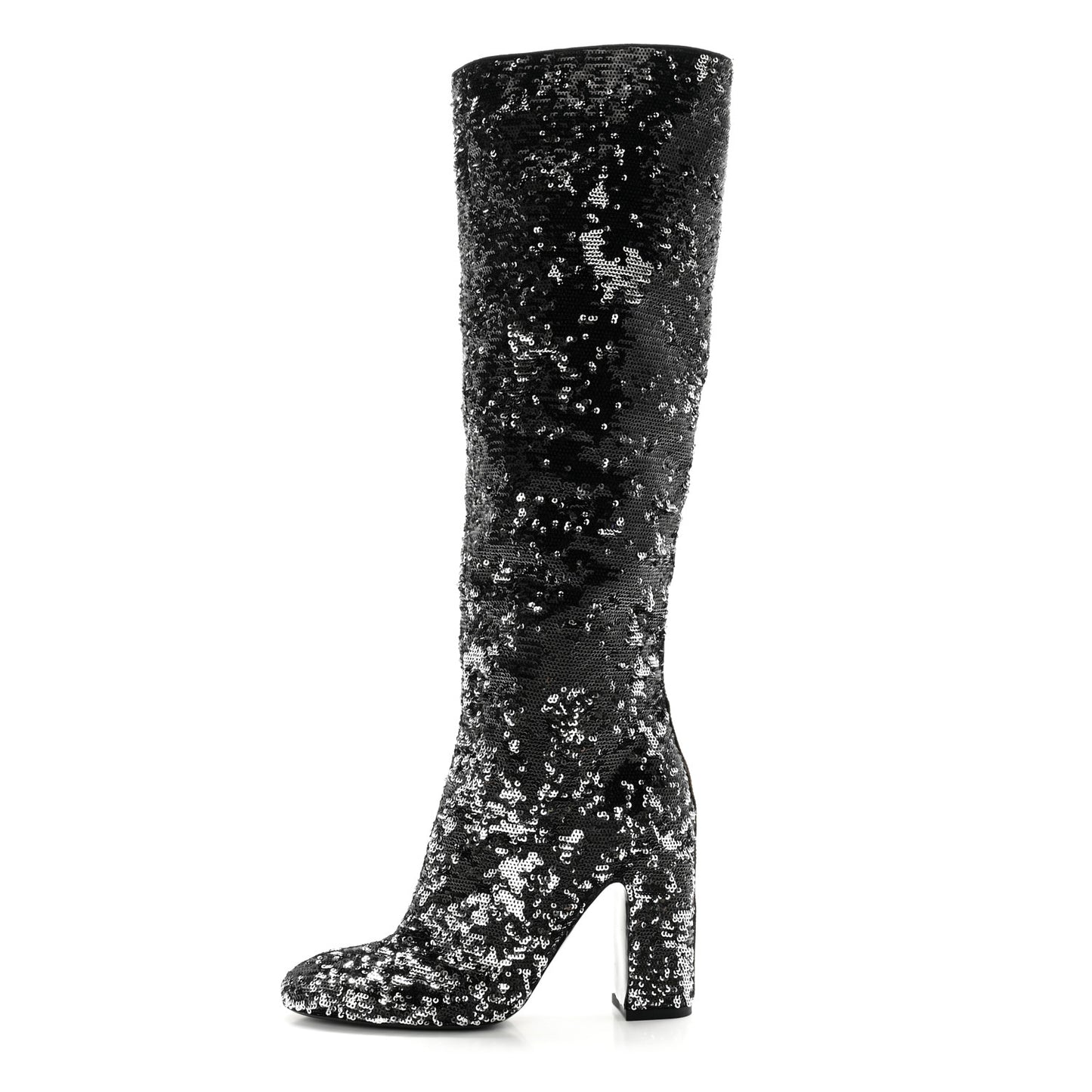 Sequin Donna High Boots 39 Black