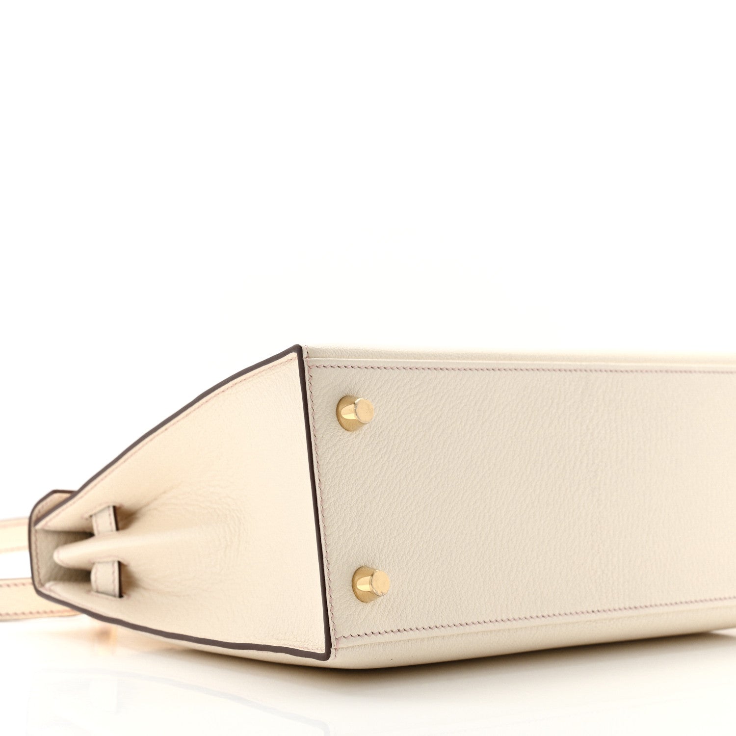 Hermes Chevre Mysore Horseshoe Kelly Sellier 25 Nata Gris Perle Rose Sakura 9 of 11