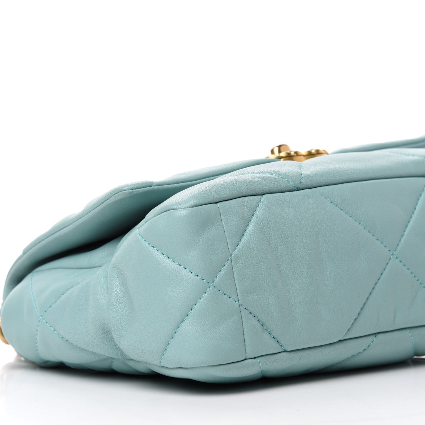 Lambskin Quilted Medium Chanel 19 Flap Light Blue