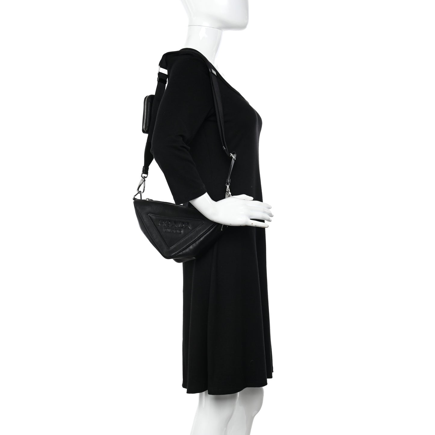 Grace Lux Triangle Shoulder Bag Black