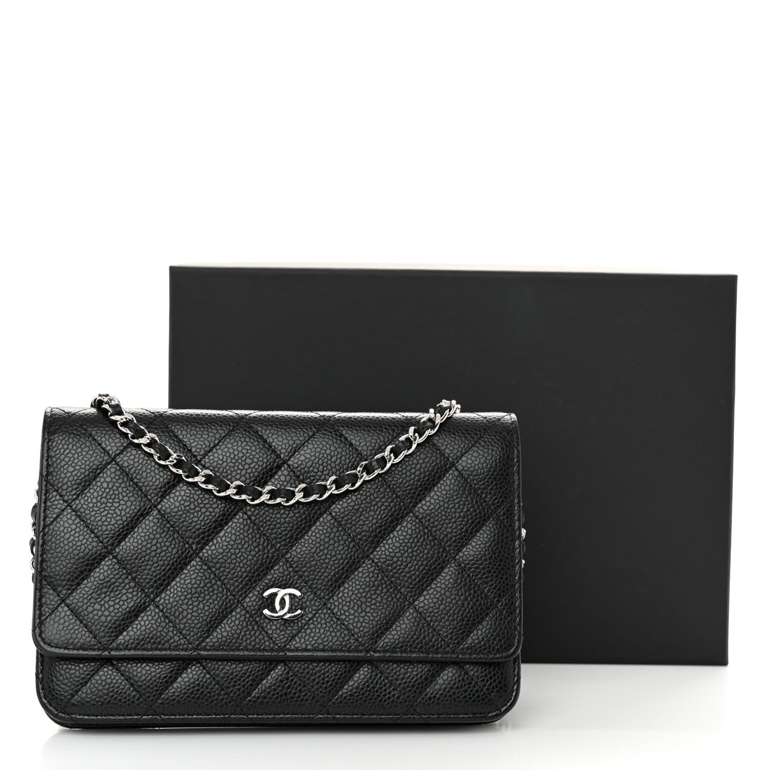 Chanel Caviar Quilted Wallet On Chain WOC Black 12 of 12
