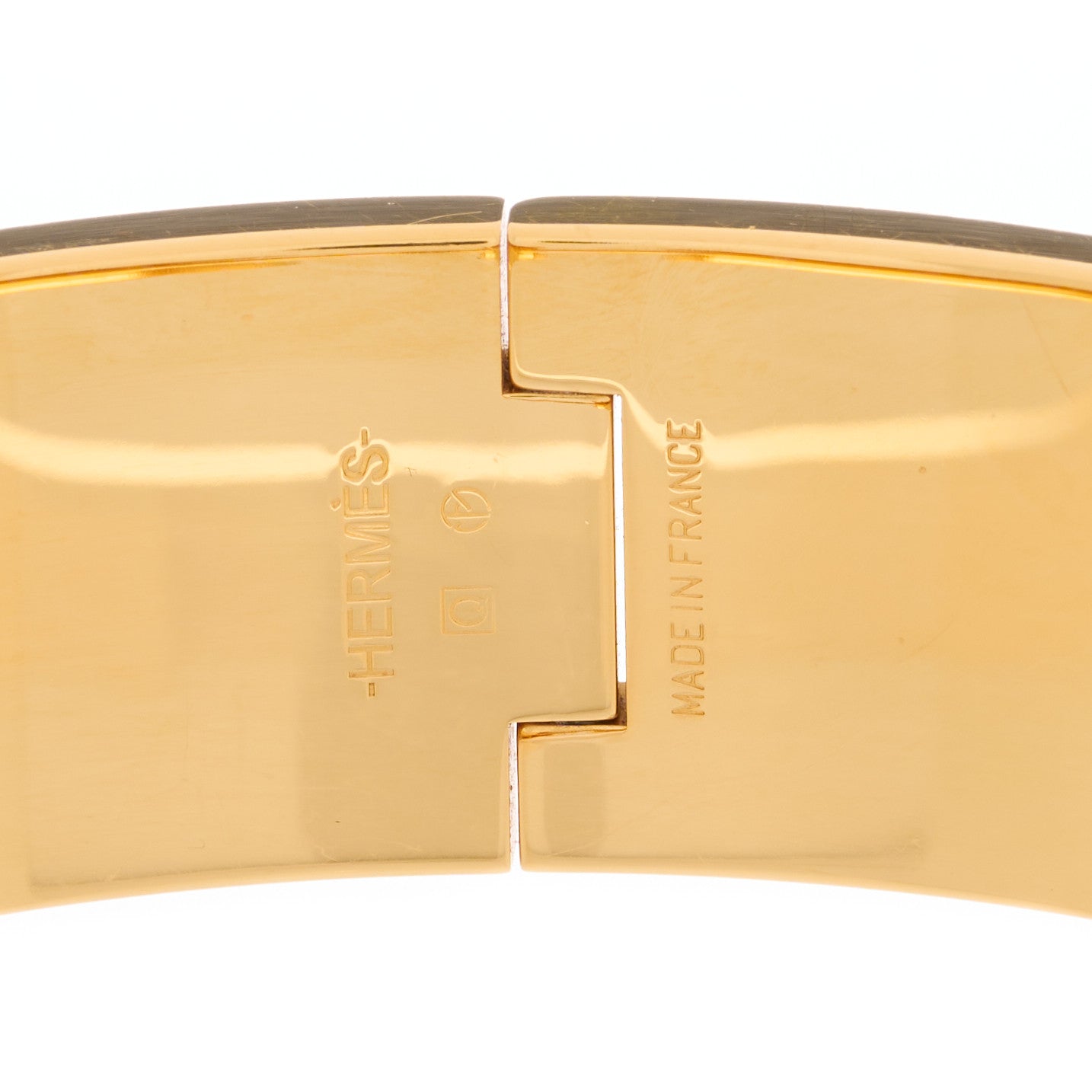 Enamel Wide Clic Clac H Bracelet GM White