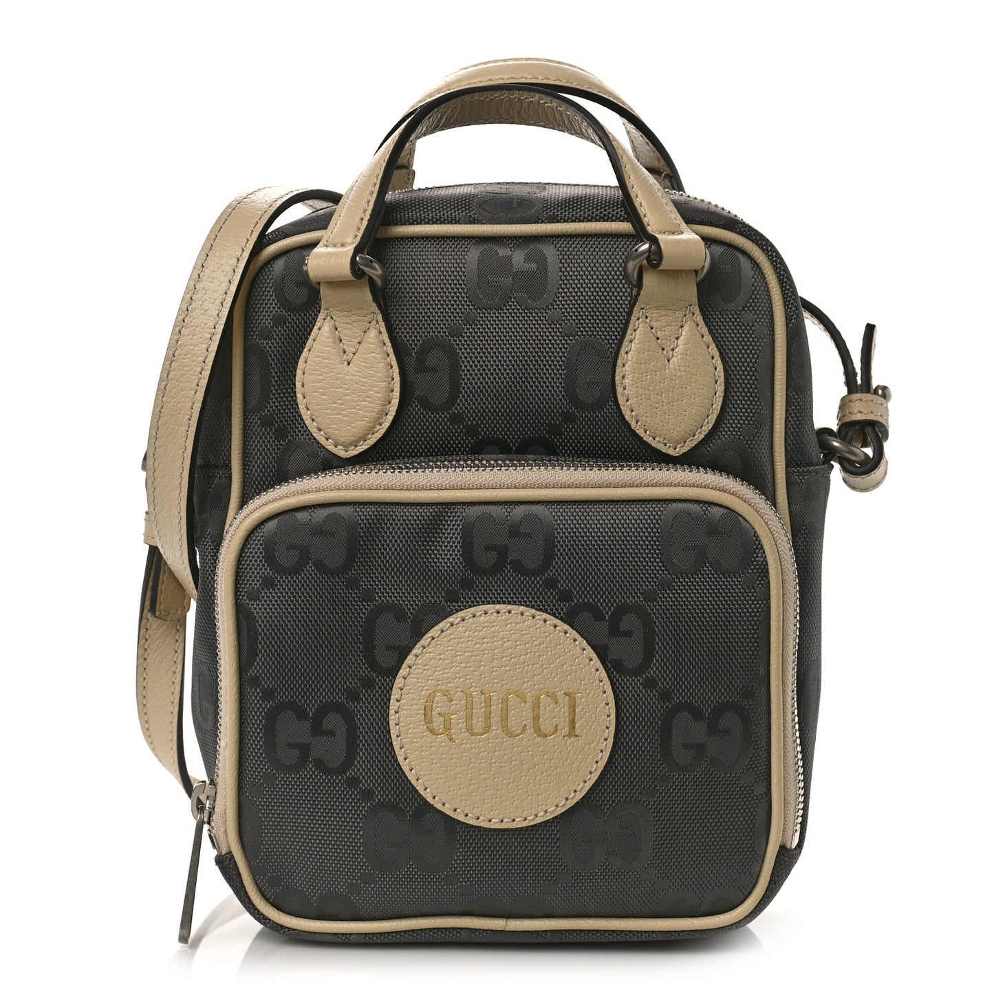 Econyl Nylon Monogram Off The Grid Shoulder Bag Graphite Grey New Plaster