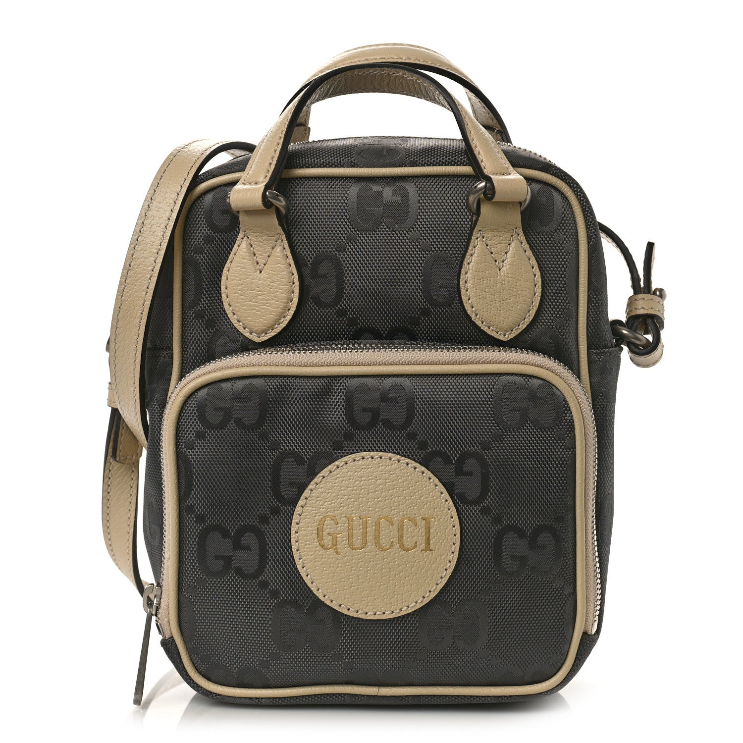 Gucci Econyl Nylon Monogram Off The Grid Shoulder Bag Graphite Grey New Plaster 1 of 9