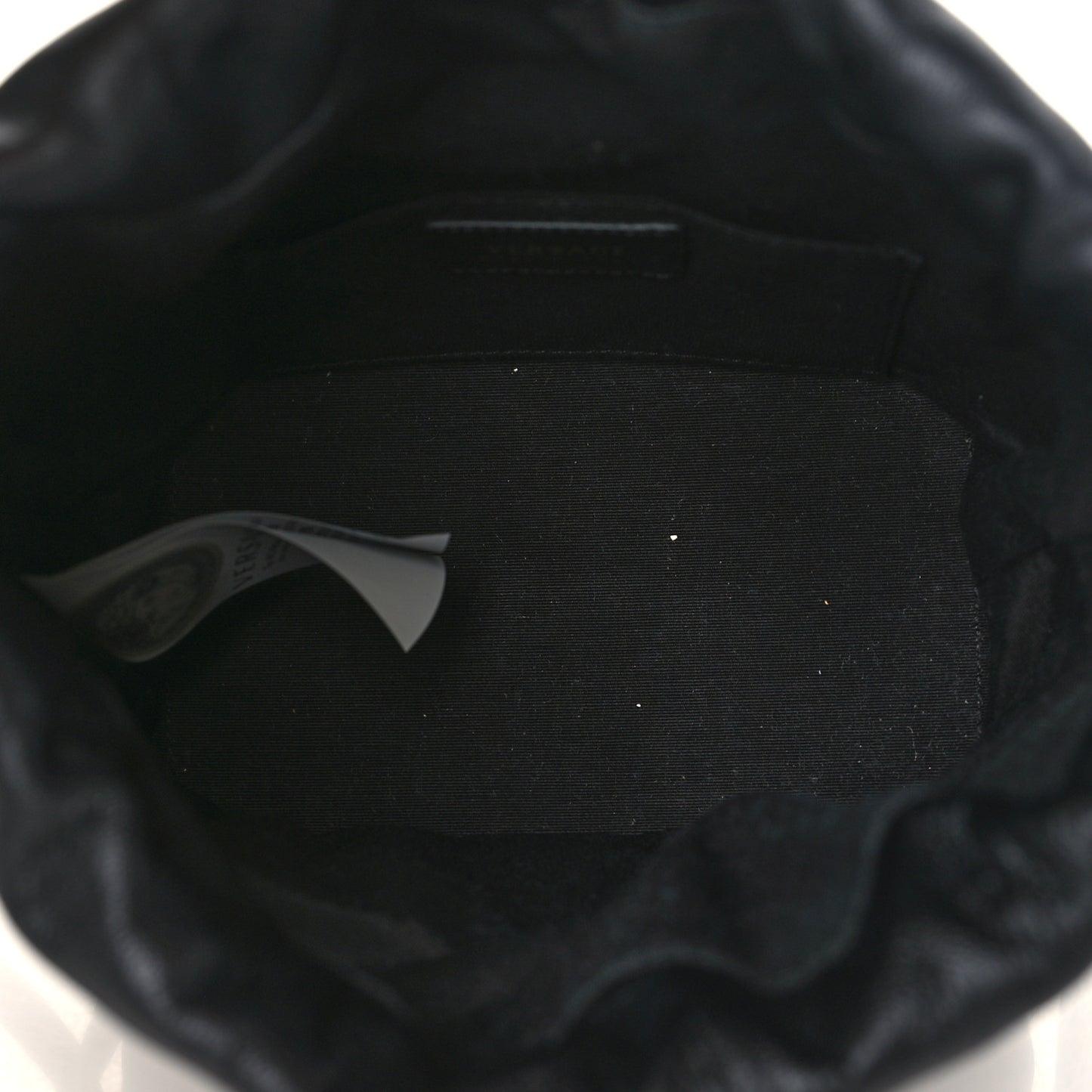 Nappa Quilted Medusa Bucket Bag Black