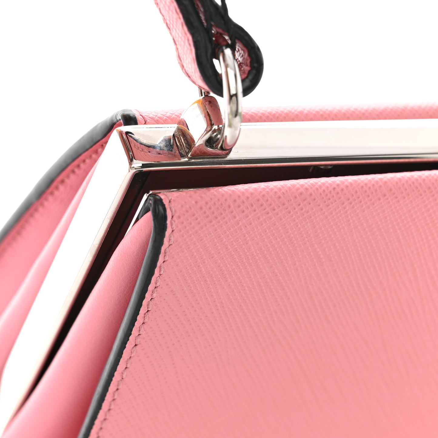 Saffiano City Calf Light Frame Bag Pink