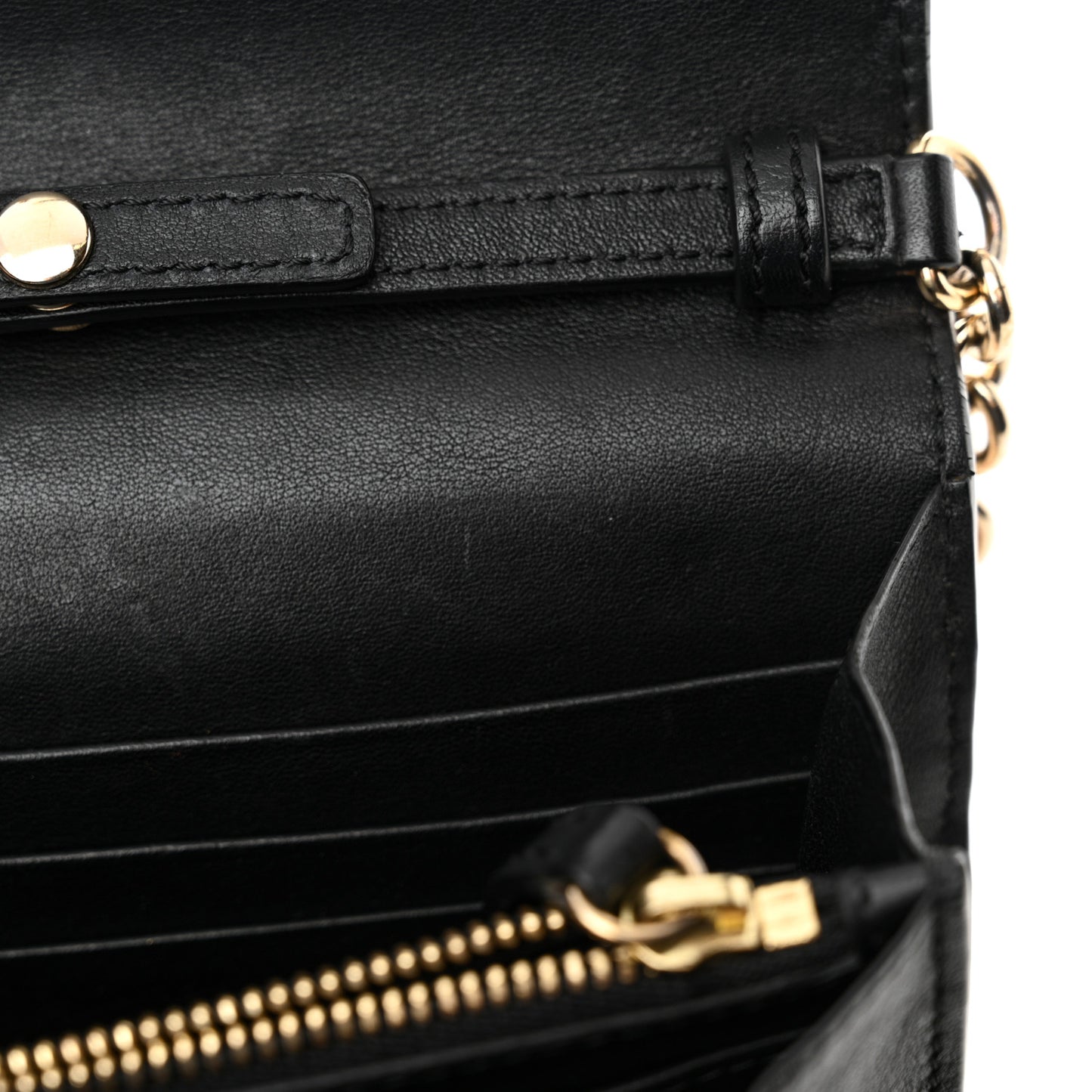 Calfskin House Check Henley Wallet On Chain Black