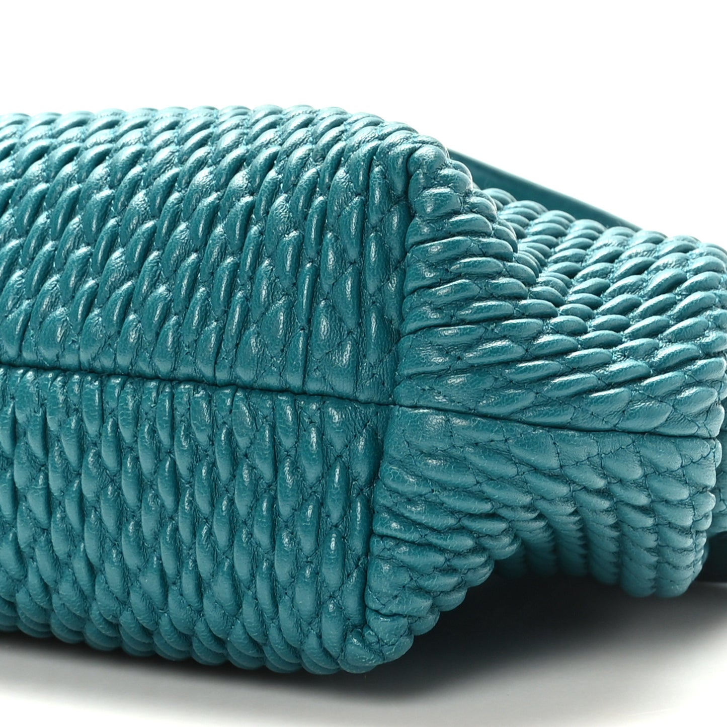 Lambskin Knit Small The Point Triangle Bag Mallard
