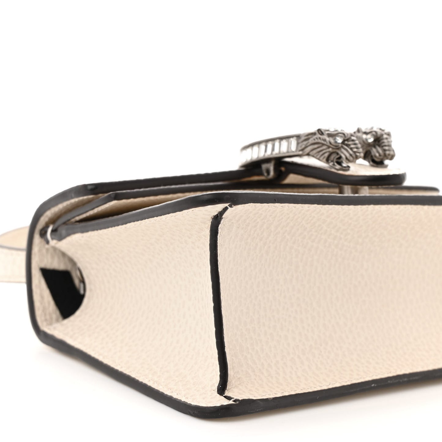 Dollar Calfskin Crystal Mini Dionysus Top Handle Bag Mystic White