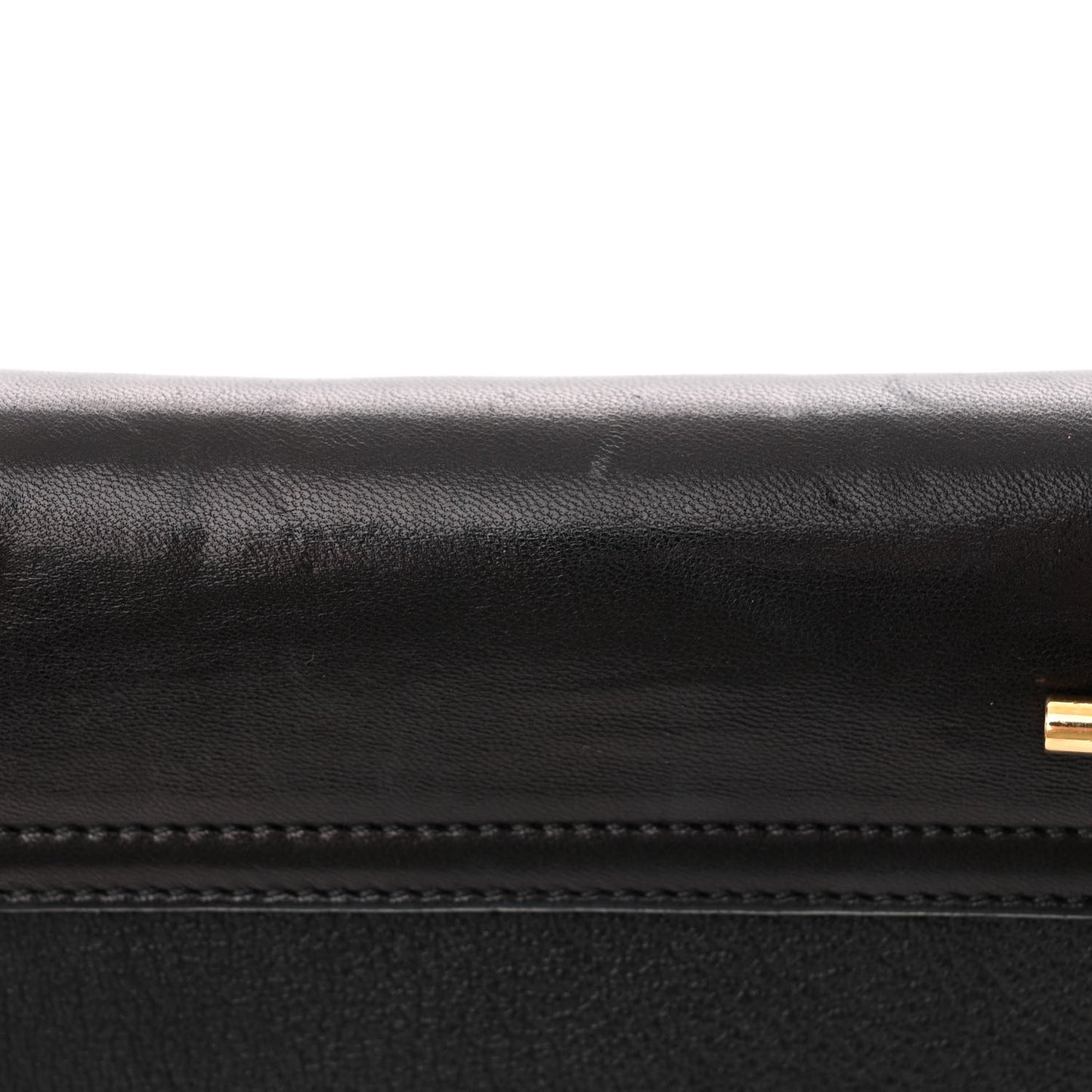 Grained Calfskin Lambskin Mini Drew Shoulder Bag Black