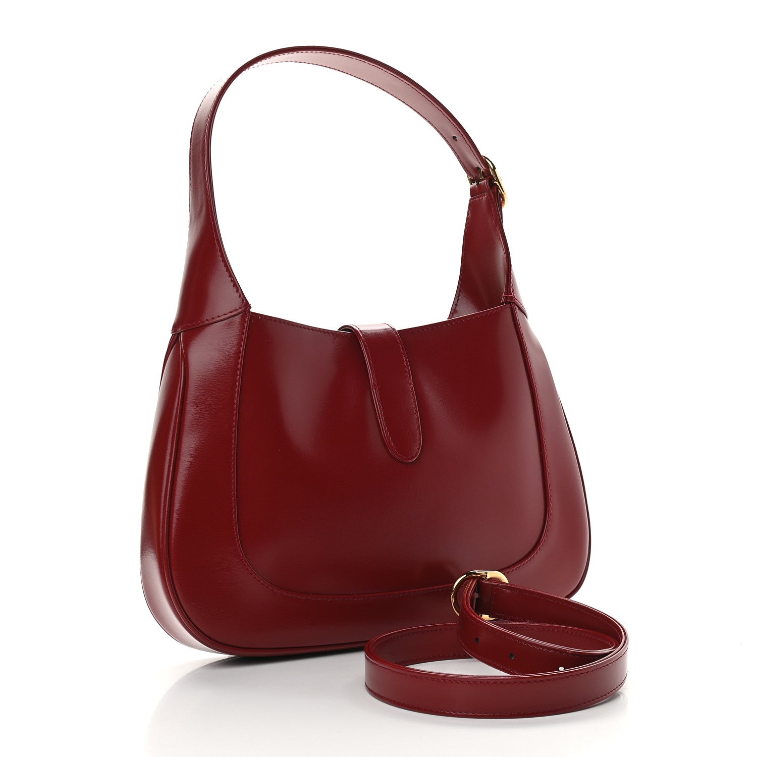 Gucci Boarded Dyana Lux Calfskin Small Jackie 1961 Hobo New Cherry Red 2 of 9