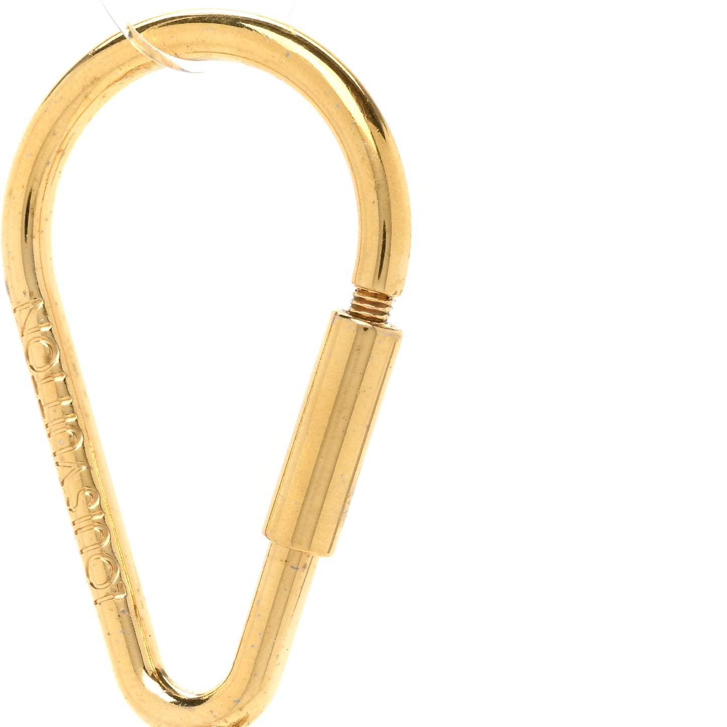 Damier Cubes Bag Charm Key Holder Gold
