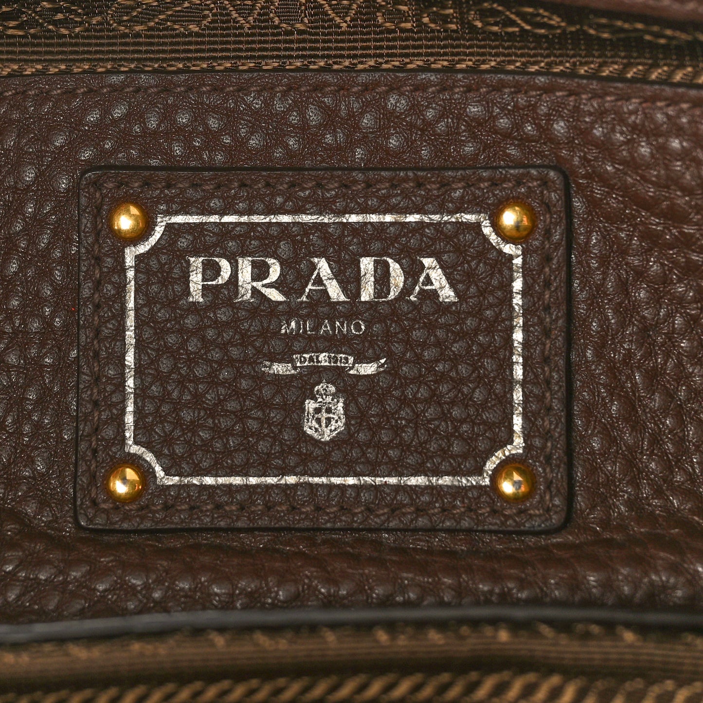 Vitello Daino Shopping Satchel Dark Brown