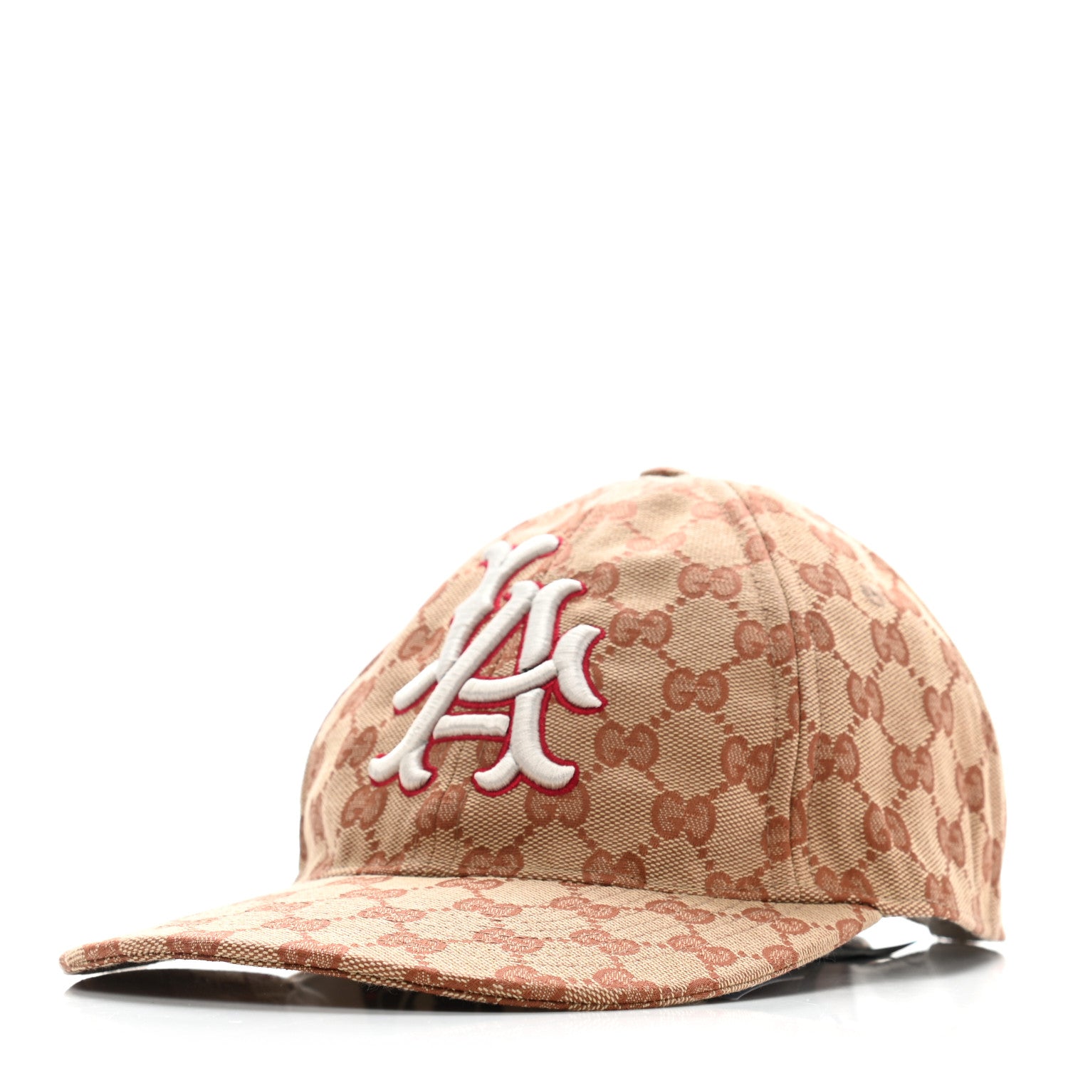 Gucci X MLB Monogram LA Dodgers Baseball Hat 57-61 Beige Ruggine 1 of 11