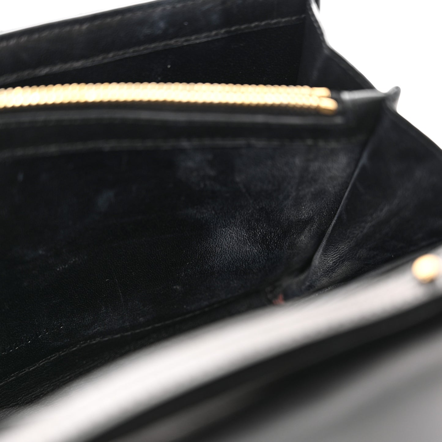 Lambskin Carre Quilted Cassandre Chain Wallet Black