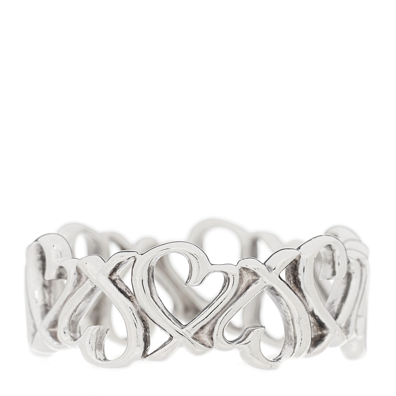 Sterling Silver Paloma Picasso Loving Heart Band Ring 49 5