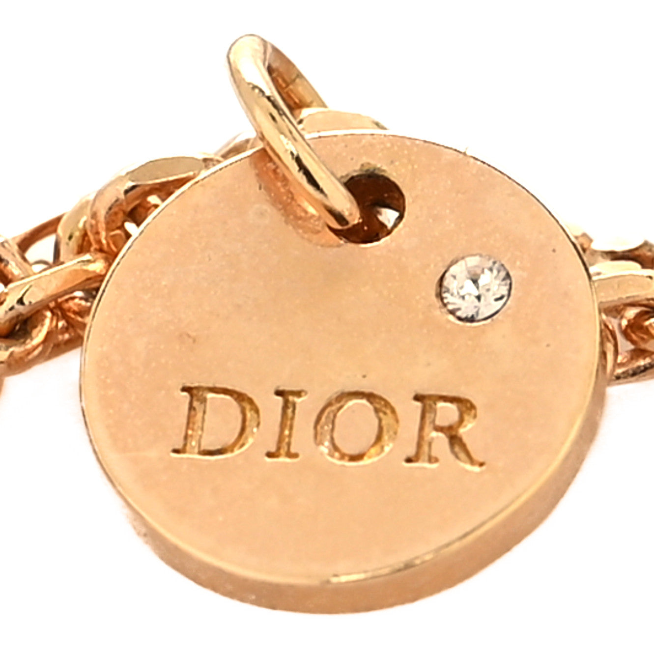 Crystal Metal Petit CD Double Bracelet Gold