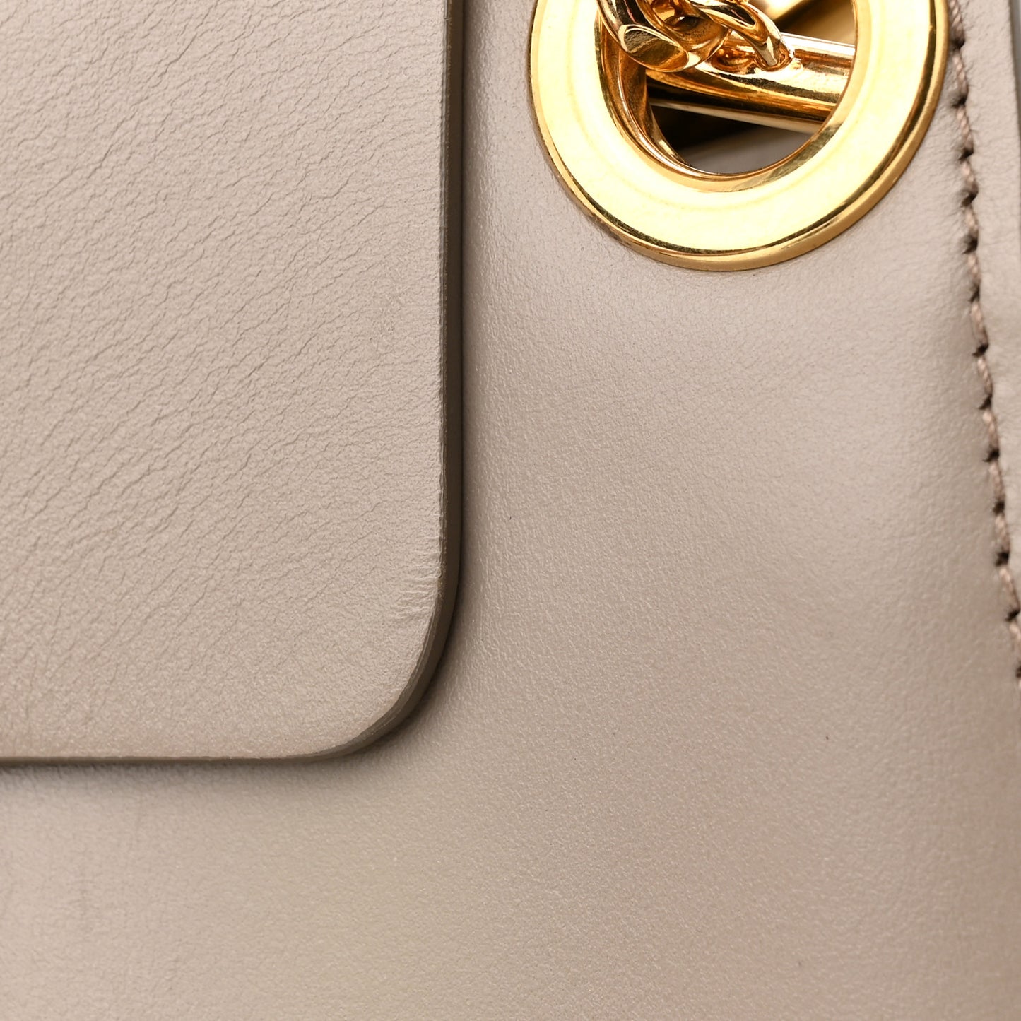 Shiny Calfskin Mini Annie Shoulder Bag Motty Grey