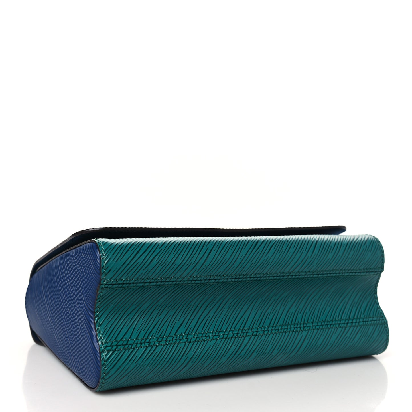 Epi Twist Shoulder Bag MM Emeraude Indigo