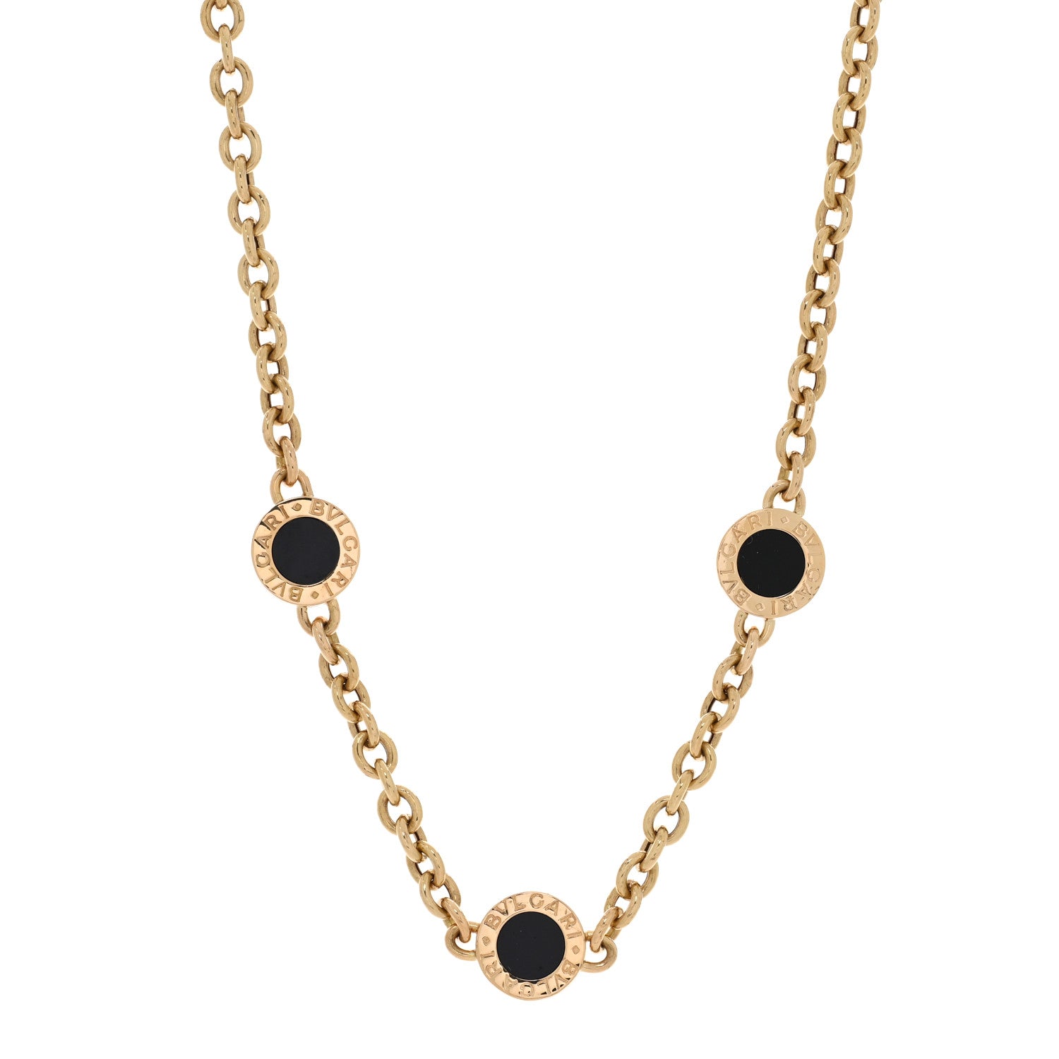 Bulgari 18K Yellow Gold Black Onyx BVLGARI BVLGARI Station