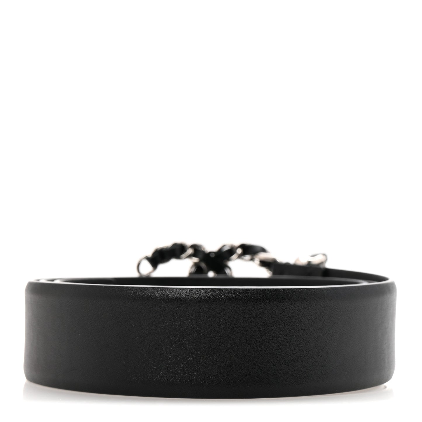 Calfskin CC Chain Belt 85 34 Black