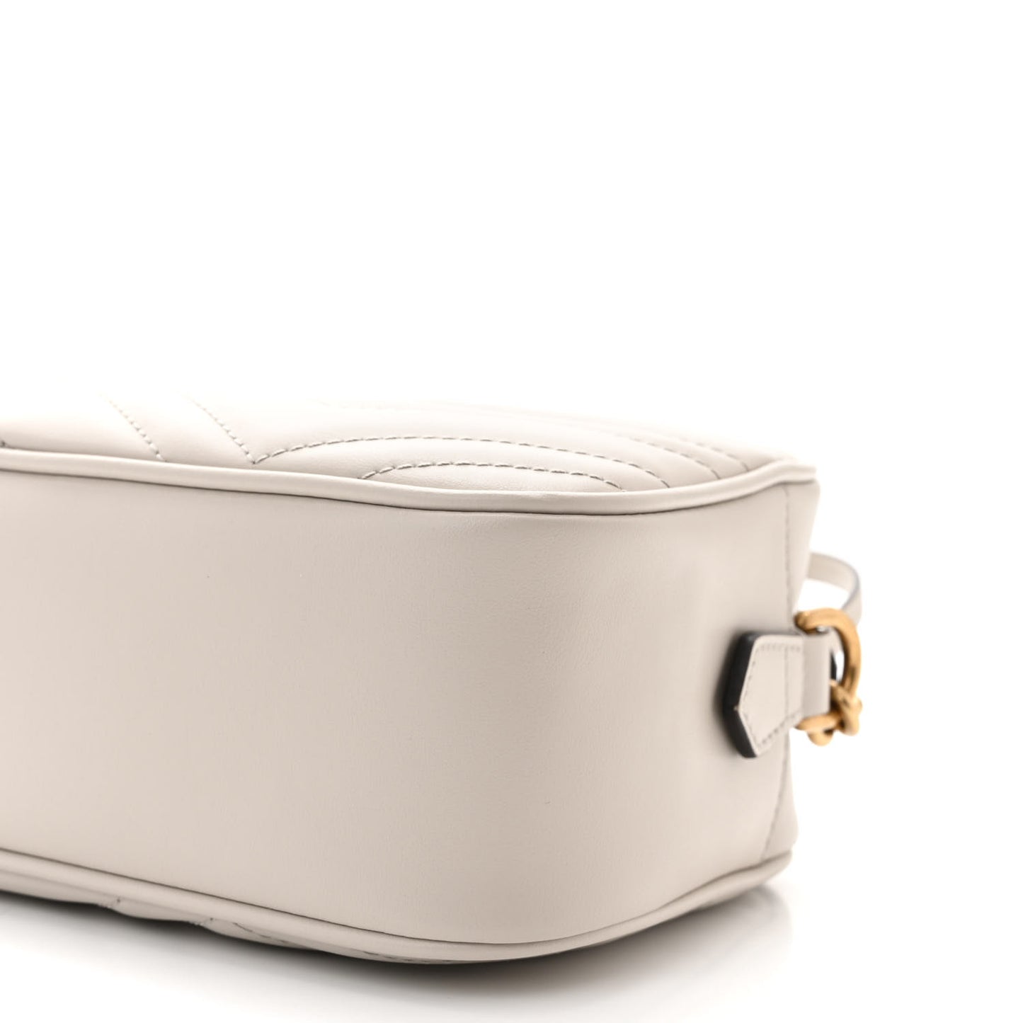 Calfskin Matelasse Small GG Marmont Chain Shoulder Bag Light Grey