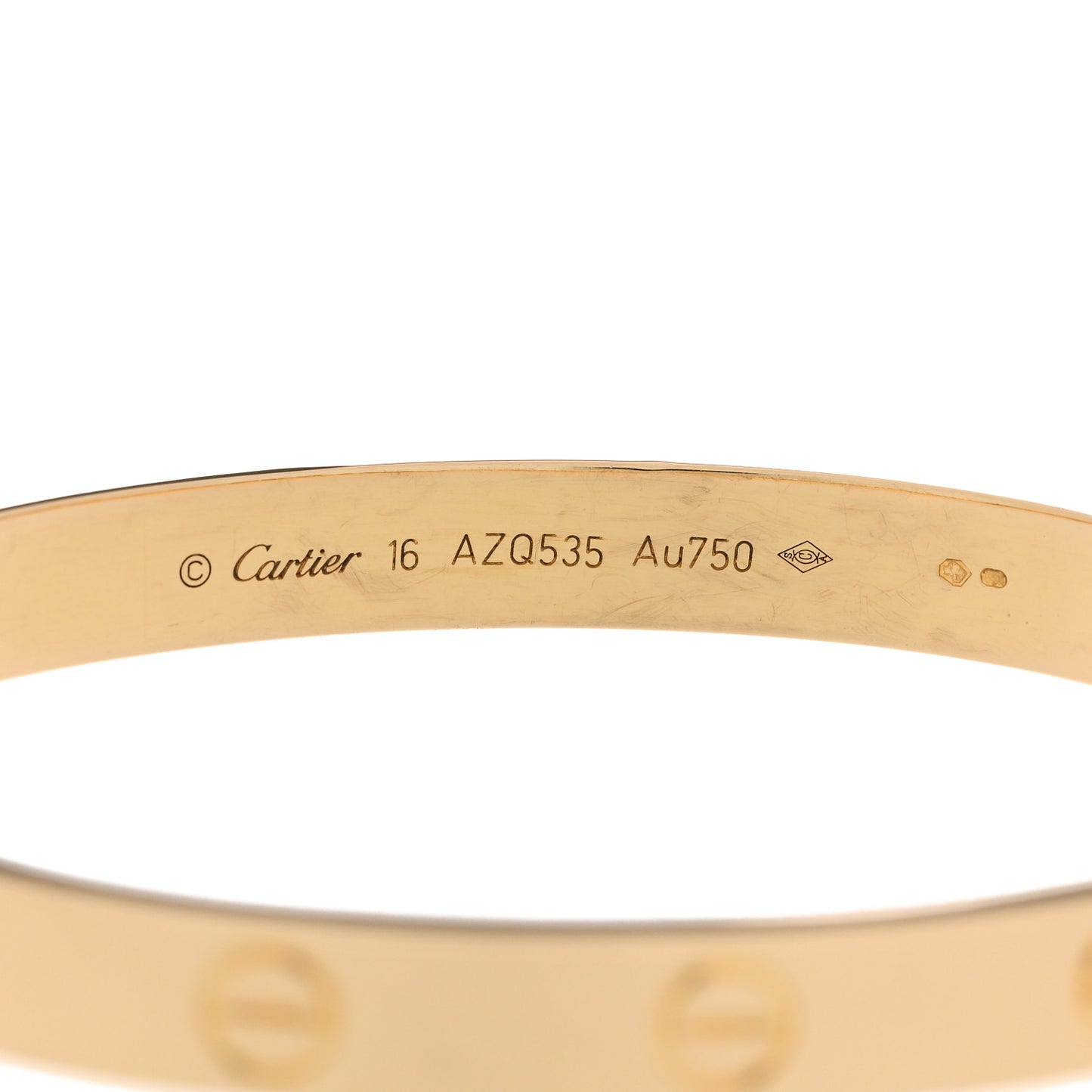 18K Yellow Gold LOVE Bracelet 16