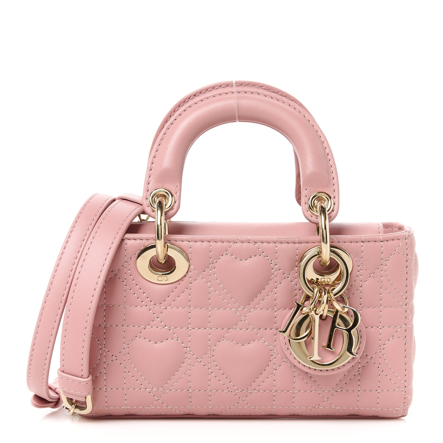 Lambskin Cannage Dioramour Micro Lady D-Joy Rose De Vents