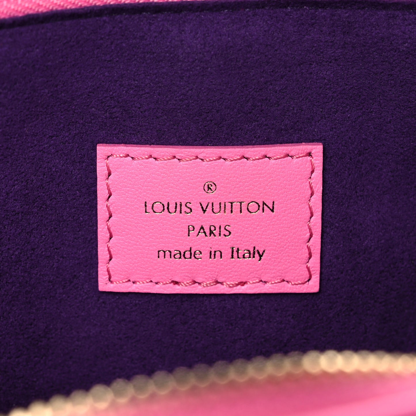 Lambskin Embossed Monogram Vuittamins Coussin PM Rose Violet