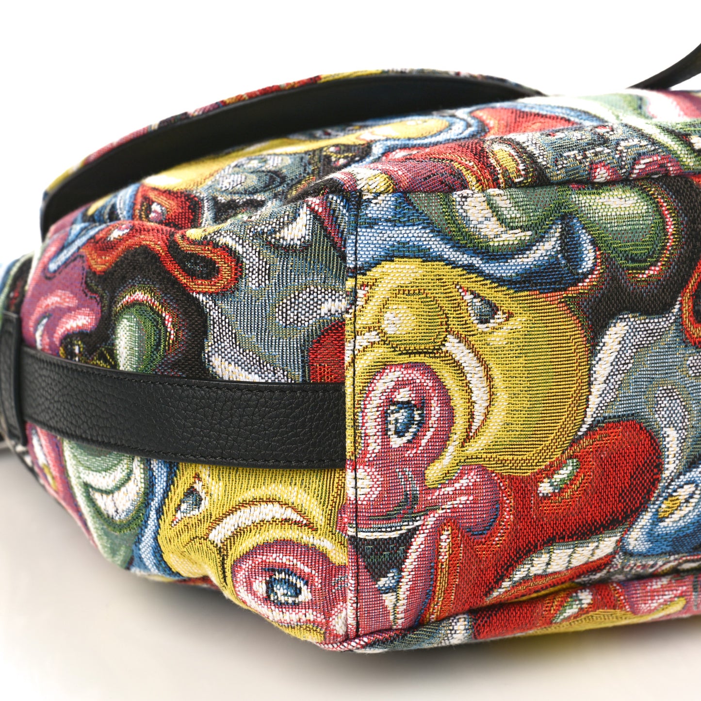 CHRISTIAN DIOR X KENNY SCHARF Jacquard Printed Soft Saddle Bag Multicolor