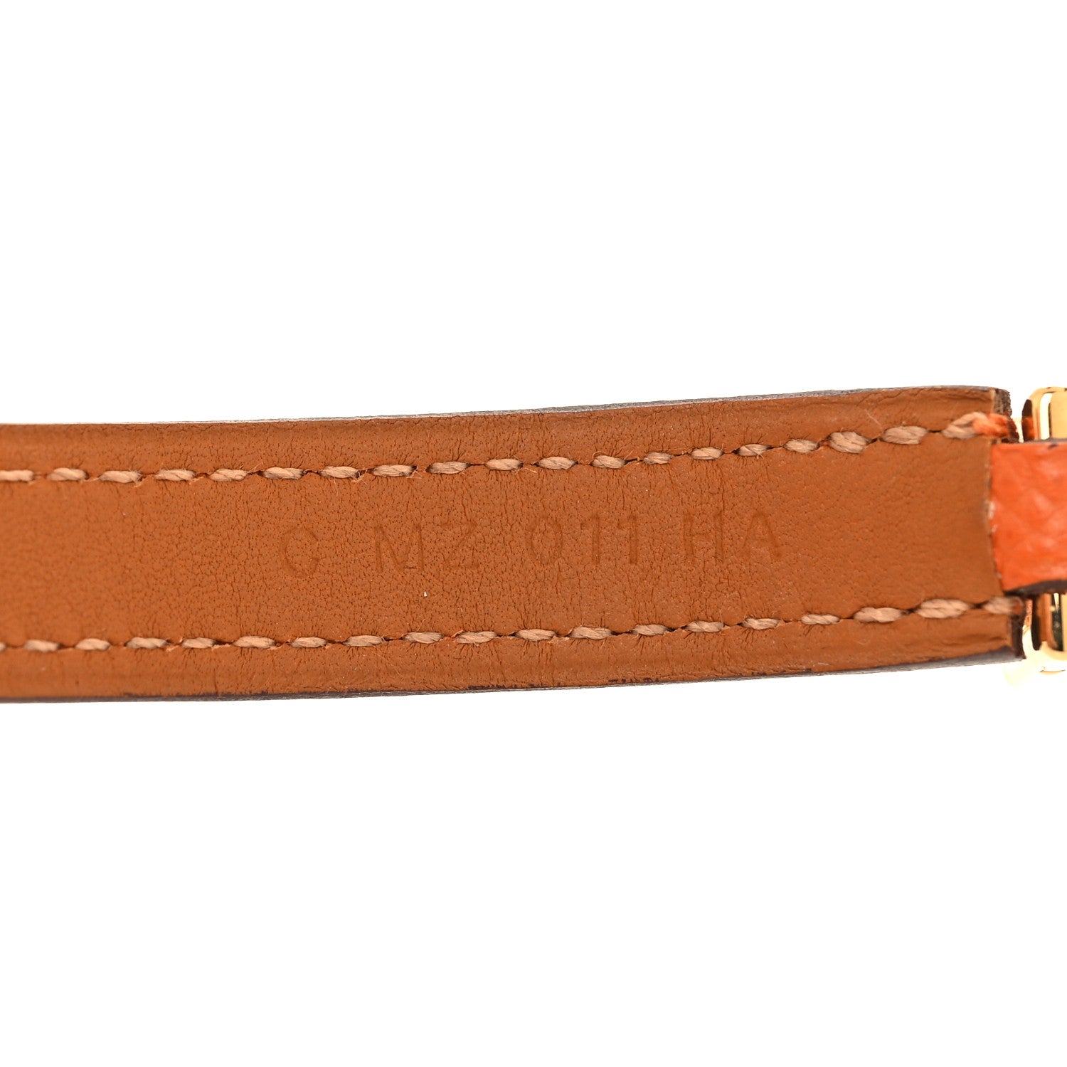 Hermes Epsom Rivale Double Tour Bracelet T4 Orange 5 of 7