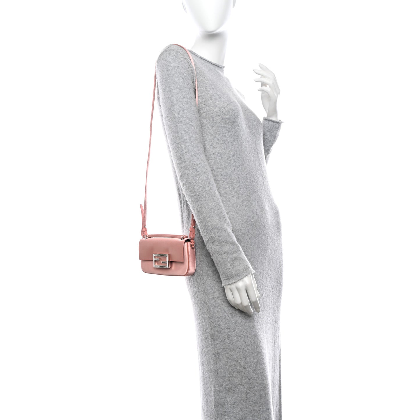 Silk Satin Phone Baguette Blush